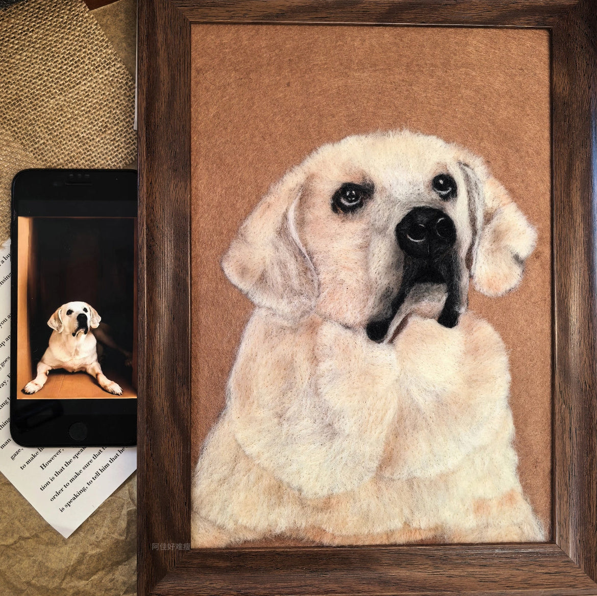 Wool-Painted Pet Portrait